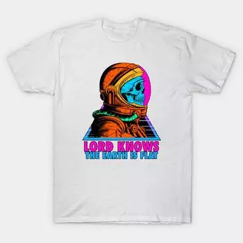 T Shirt Women Lord Knows The Earth Is Flat Harajuku Print Kawaii Tshirt Summer Short Sleeve Female T-Shirt Top Tee S розовый