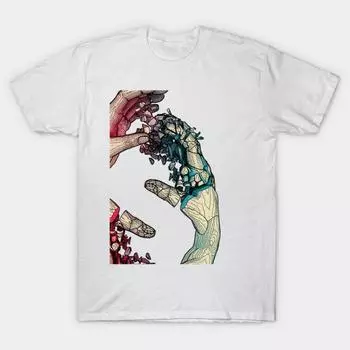 Женская футболка для влюбленных с принтом Харадзюку, кавайная футболка, летняя футболка с коротким рукавом, женская футболка, топ S