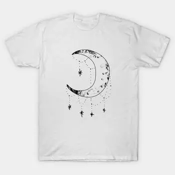 T Shirt Women Lune Arabe Harajuku Print Kawaii Tshirt Summer Short Sleeve Female T-Shirt Top Tee S