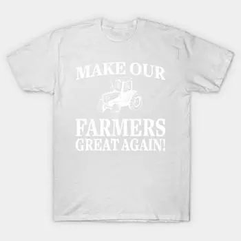 T Shirt Women Make Farmers Great Again Hat Tshirt Trump Farming Harajuku Print Kawaii Tshirt Summer Short Sleeve Female T-Shirt Top Tee S розовый