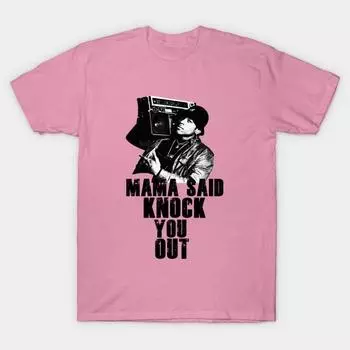 T Shirt Women Mama Said Knock You Out Harajuku Print Kawaii Tshirt Summer Short Sleeve Female T-Shirt Top Tee S розовый