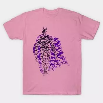 T Shirt Women Man Of Bats Harajuku Print Kawaii Tshirt Summer Short Sleeve Female T-Shirt Top Tee S