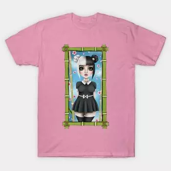 T Shirt Women Mandy Pandy Harajuku Print Kawaii Tshirt Summer Short Sleeve Female T-Shirt Top Tee S розовый