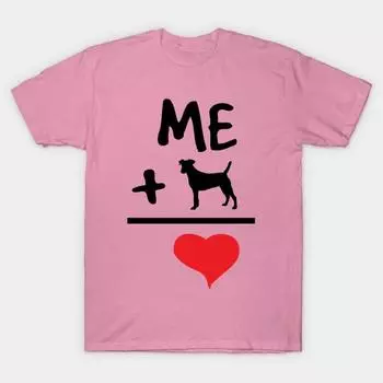 T Shirt Women Me Plus A Dog Equals Love Harajuku Print Kawaii Tshirt Summer Short Sleeve Female T-Shirt Top Tee S розовый