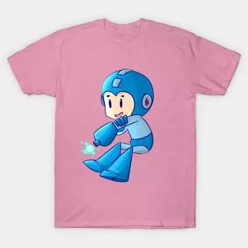 T Shirt Women Megaman Harajuku Print Kawaii Tshirt Summer Short Sleeve Female T-Shirt Top Tee S