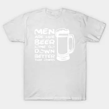 T Shirt Women Men Are Like Beer Some Go Down Better Than Others Harajuku Print Kawaii Tshirt Summer Short Sleeve Female T-Shirt Top Tee S розовый