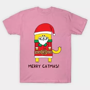 T Shirt Women Merry Catmas Harajuku Print Kawaii Tshirt Summer Short Sleeve Female T-Shirt Top Tee S