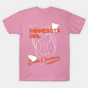 T Shirt Women Minnesota South Carolina Harajuku Print Kawaii Tshirt Summer Short Sleeve Female T-Shirt Top Tee S розовый