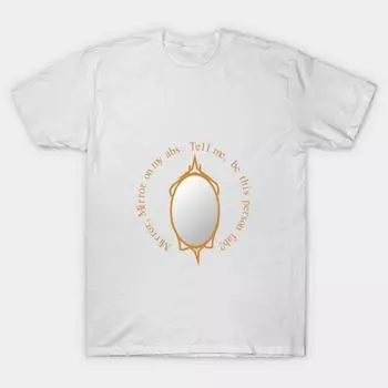 T Shirt Women Mirror Mirror Harajuku Print Kawaii Tshirt Summer Short Sleeve Female T-Shirt Top Tee S