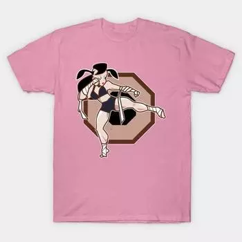 T Shirt Women Muay Thai Female Fighter Harajuku Print Kawaii Tshirt Summer Short Sleeve Female T-Shirt Top Tee S розовый