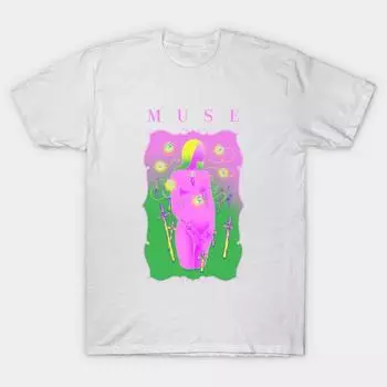 T Shirt Women Muse Harajuku Print Kawaii Tshirt Summer Short Sleeve Female T-Shirt Top Tee S белый