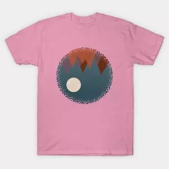 T Shirt Women Nightmountains Harajuku Print Kawaii Tshirt Summer Short Sleeve Female T-Shirt Top Tee S розовый