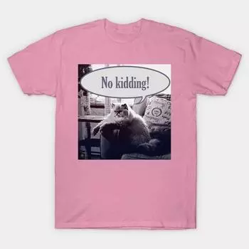 T Shirt Women No Kidding Harajuku Print Kawaii Tshirt Summer Short Sleeve Female T-Shirt Top Tee S розовый