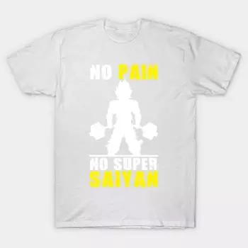 T Shirt Women No Pain No Super Saiyan Goku Deadlift Harajuku Print Kawaii Tshirt Summer Short Sleeve Female T-Shirt Top Tee S розовый