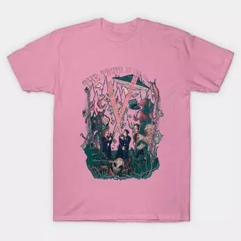 T Shirt Women Out There Harajuku Print Kawaii Tshirt Summer Short Sleeve Female T-Shirt Top Tee S розовый