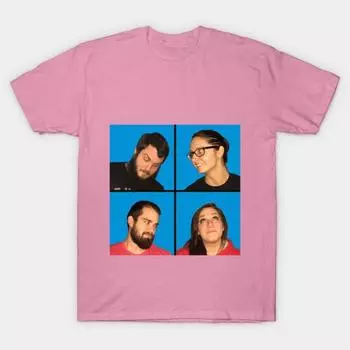 T Shirt Women Pals Harajuku Print Kawaii Tshirt Summer Short Sleeve Female T-Shirt Top Tee S розовый