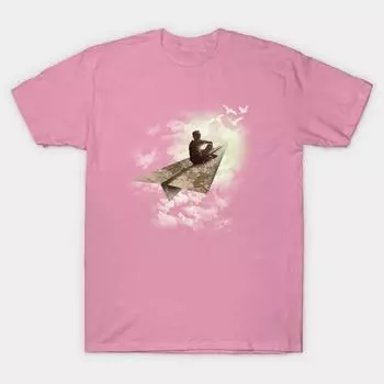 T Shirt Women Paper Aeroplane Harajuku Print Kawaii Tshirt Summer Short Sleeve Female T-Shirt Top Tee S