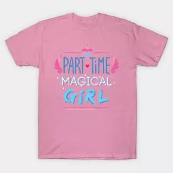 T Shirt Women Part Time Magical Girl Harajuku Print Kawaii Tshirt Summer Short Sleeve Female T-Shirt Top Tee S