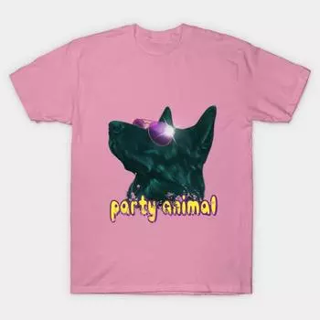 T Shirt Women Party Animal Harajuku Print Kawaii Tshirt Summer Short Sleeve Female T-Shirt Top Tee S