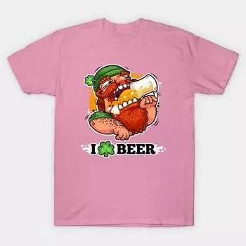 T Shirt Women Patrick Loves Beer Harajuku Print Kawaii Tshirt Summer Short Sleeve Female T-Shirt Top Tee S