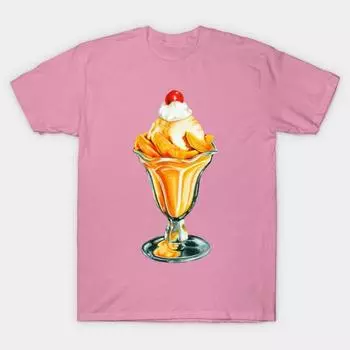 T Shirt Women Peach Sundae Harajuku Print Kawaii Tshirt Summer Short Sleeve Female T-Shirt Top Tee S