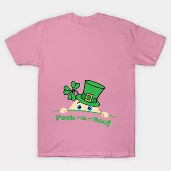 T Shirt Women Peek A Boo Irish Harajuku Print Kawaii Tshirt Summer Short Sleeve Female T-Shirt Top Tee S розовый