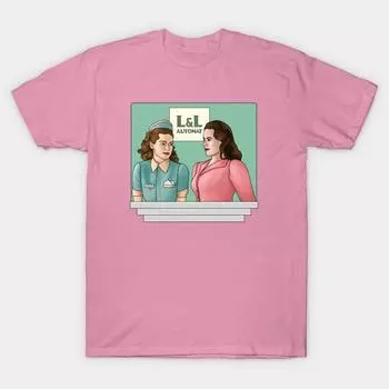 T Shirt Women Peggy And Angie At The Automat Harajuku Print Kawaii Tshirt Summer Short Sleeve Female T-Shirt Top Tee S