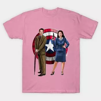 T Shirt Women Peggy And Jarvis Harajuku Print Kawaii Tshirt Summer Short Sleeve Female T-Shirt Top Tee S розовый