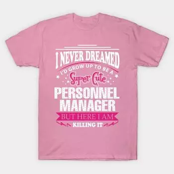 T Shirt Women Personnel Manager Harajuku Print Kawaii Tshirt Summer Short Sleeve Female T-Shirt Top Tee S розовый