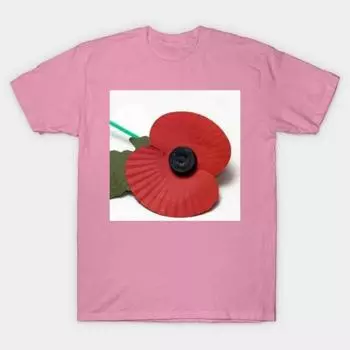 T Shirt Women Poppy Harajuku Print Kawaii Tshirt Summer Short Sleeve Female T-Shirt Top Tee S розовый