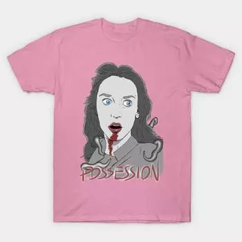 T Shirt Women Possession Harajuku Print Kawaii Tshirt Summer Short Sleeve Female T-Shirt Top Tee S розовый