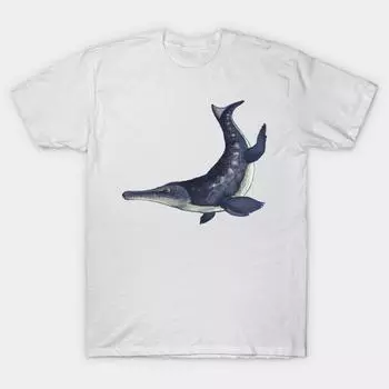 T Shirt Women Pseudosuchia Neptunidraco Harajuku Print Kawaii Tshirt Summer Short Sleeve Female T-Shirt Top Tee S белый