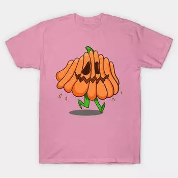 T Shirt Women Pumpkin Walk Harajuku Print Kawaii Tshirt Summer Short Sleeve Female T-Shirt Top Tee S