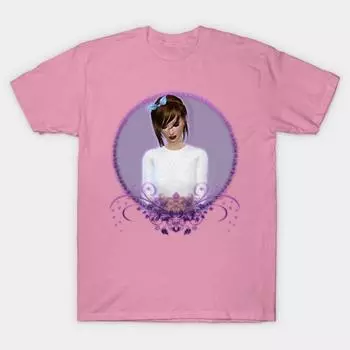 T Shirt Women Purple Harajuku Print Kawaii Tshirt Summer Short Sleeve Female T-Shirt Top Tee S