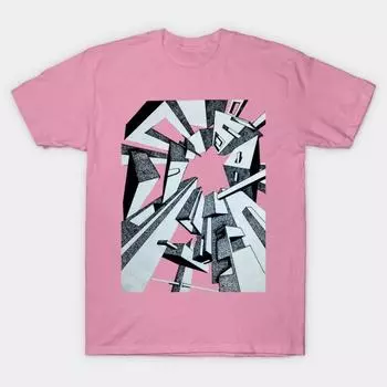 T Shirt Women Radial Boxes Harajuku Print Kawaii Tshirt Summer Short Sleeve Female T-Shirt Top Tee S