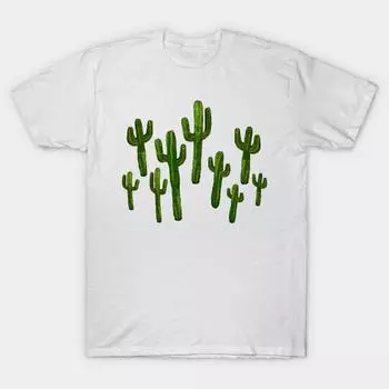 T Shirt Women Raining Saguaros Harajuku Print Kawaii Tshirt Summer Short Sleeve Female T-Shirt Top Tee S розовый
