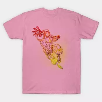 T Shirt Women Red And Gold Harajuku Print Kawaii Tshirt Summer Short Sleeve Female T-Shirt Top Tee S