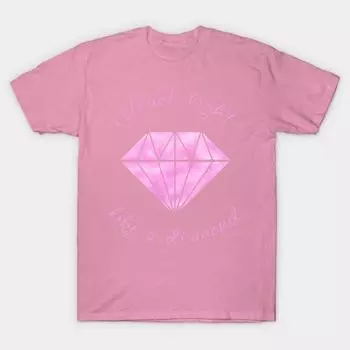 T Shirt Women Refract Light Like A Diamond Bright Pink Harajuku Print Kawaii Tshirt Summer Short Sleeve Female T-Shirt Top Tee S розовый
