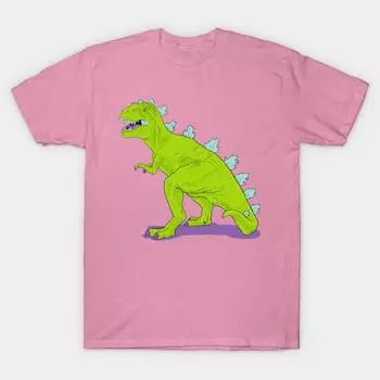 Женская футболка Reptar Zilla с принтом Харадзюку, кавайная футболка на лето с коротким рукавом, женская футболка, топ S
