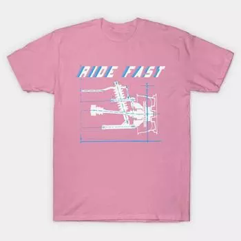 T Shirt Women Ride Fast Harajuku Print Kawaii Tshirt Summer Short Sleeve Female T-Shirt Top Tee S