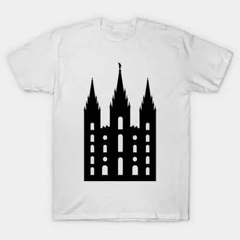 T Shirt Women Salt Lake Temple Silhouette Harajuku Print Kawaii Tshirt Summer Short Sleeve Female T-Shirt Top Tee S розовый