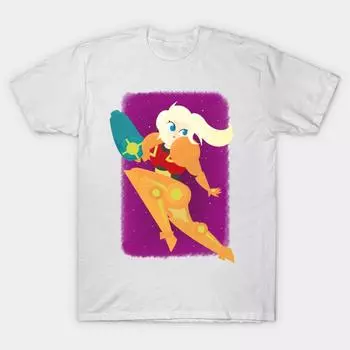 T Shirt Women Samus Aran Harajuku Print Kawaii Tshirt Summer Short Sleeve Female T-Shirt Top Tee S