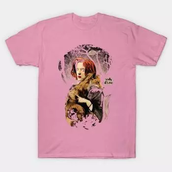 T Shirt Women Scully Harajuku Print Kawaii Tshirt Summer Short Sleeve Female T-Shirt Top Tee S розовый