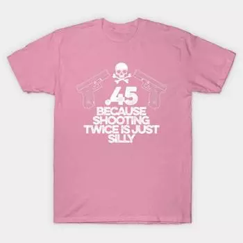 T Shirt Women Shooting Twice Is Silly Harajuku Print Kawaii Tshirt Summer Short Sleeve Female T-Shirt Top Tee S розовый