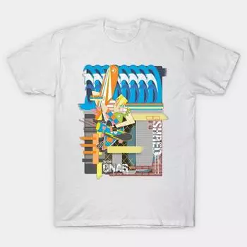 T Shirt Women Shred To The Gnar Harajuku Print Kawaii Tshirt Summer Short Sleeve Female T-Shirt Top Tee S розовый