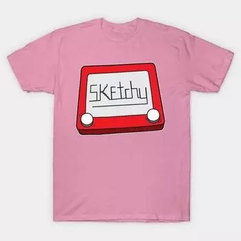 T Shirt Women Sketchy Harajuku Print Kawaii Tshirt Summer Short Sleeve Female T-Shirt Top Tee S розовый