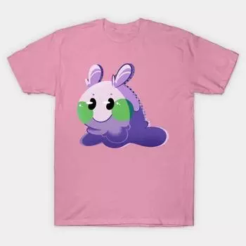 T Shirt Women Slug Harajuku Print Kawaii Tshirt Summer Short Sleeve Female T-Shirt Top Tee S розовый