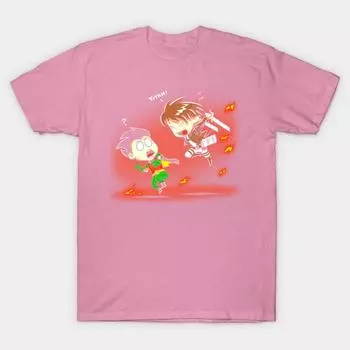 T Shirt Women Sneak Attack Harajuku Print Kawaii Tshirt Summer Short Sleeve Female T-Shirt Top Tee S розовый