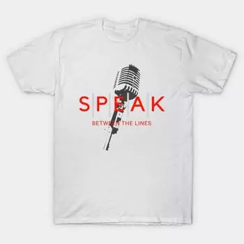 T Shirt Women Speak Between The Lines W Mic Harajuku Print Kawaii Tshirt Summer Short Sleeve Female T-Shirt Top Tee S розовый