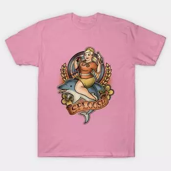 T Shirt Women Sploosh Harajuku Print Kawaii Tshirt Summer Short Sleeve Female T-Shirt Top Tee S